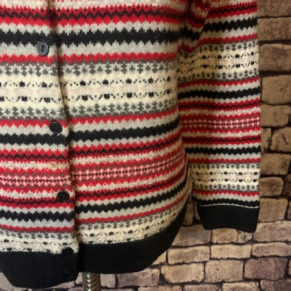 Talbots Fair Isle Cardigan Size MP - Picture 3 of 9